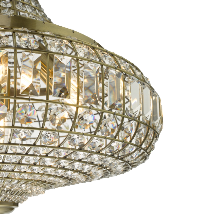 Där Lighting ASM0675 - Suspension à chaîne ASMARA 6xE14/40W/230V laiton