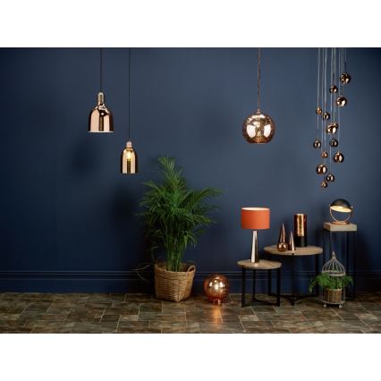 Där Lighting AUR1564 - Suspension sur câble AURELIA 15xG4/10W/230V noir/cuivré