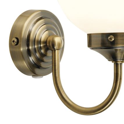 Där Lighting BAR0775 - Applique murale de salle de bains BARCLAY 1xE14/40W/230V IP44 laiton