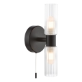 Där Lighting BOL0922 - Applique murale pour salle de bains BOLTON 2xG9/5W/230V IP44 noire