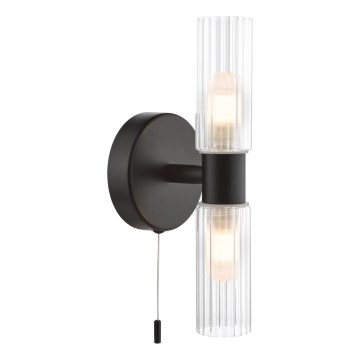 Där Lighting BOL0922 - Applique murale pour salle de bains BOLTON 2xG9/5W/230V IP44 noire