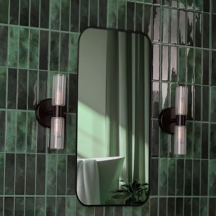 Där Lighting BOL0922 - Applique murale pour salle de bains BOLTON 2xG9/5W/230V IP44 noire