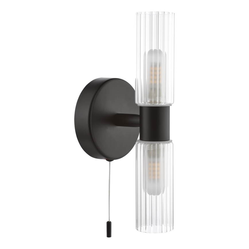 Där Lighting BOL0922 - Applique murale pour salle de bains BOLTON 2xG9/5W/230V IP44 noire