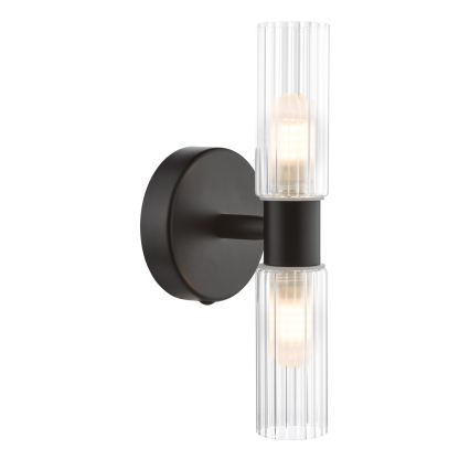 Där Lighting BOL0922 - Applique murale pour salle de bains BOLTON 2xG9/5W/230V IP44 noire
