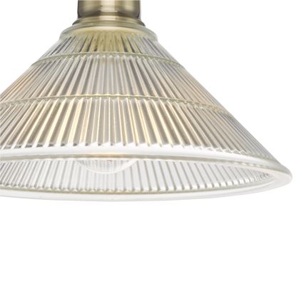 Där Lighting BOY0175 - Plafonnier BOYD 1xE27/60W/230V Ø 25 cm laiton/verre transparent
