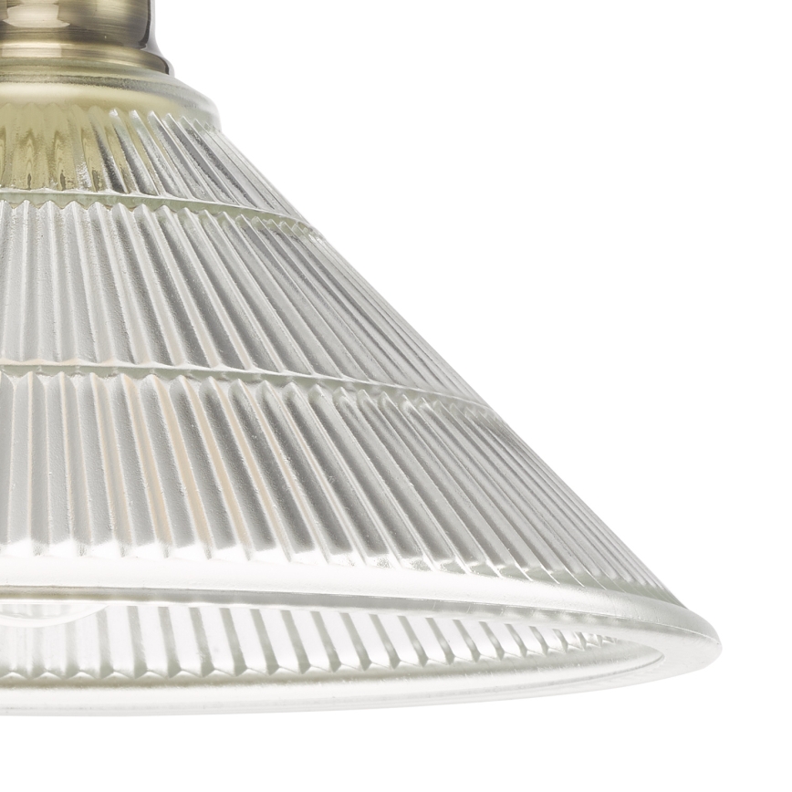 Där Lighting BOY0175 - Plafonnier BOYD 1xE27/60W/230V Ø 25 cm laiton/verre transparent