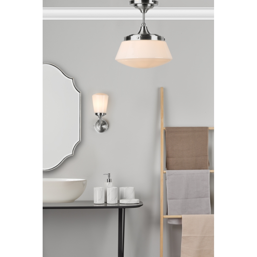 Där Lighting CAD0150 - Plafonnier de salle de bains à fixation apparente CADEN 1xE27/60W/230V IP44 chrome brillant