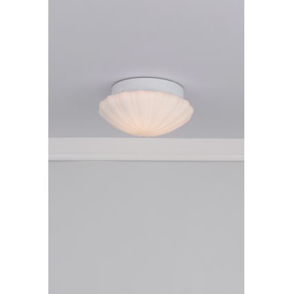 Där Lighting CAF502 - Plafonnier de salle de bains CAFE 1xE27/60W/230V Ø 27 cm IP44 blanc