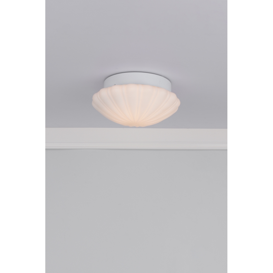 Där Lighting CAF502 - Plafonnier de salle de bains CAFE 1xE27/60W/230V Ø 27 cm IP44 blanc