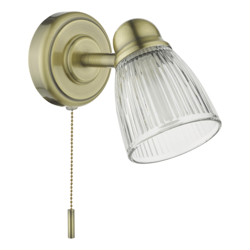 Där Lighting CED0775 - Applique murale pour salle de bains CEDRIC 1xG9/25W/230V IP44 laiton