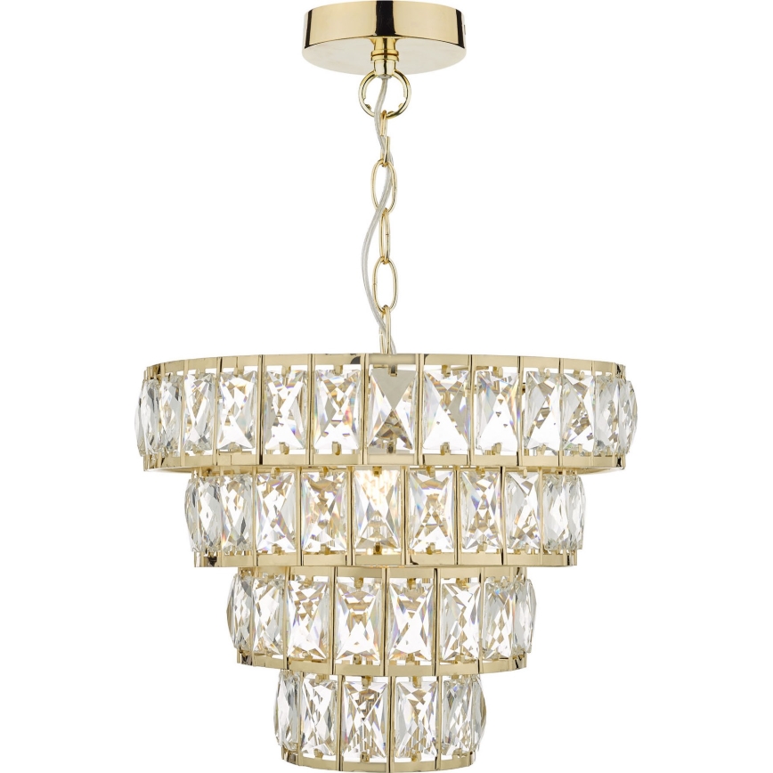 Där Lighting CER0135 - Lustre CERYS suspendu sur chaîne 1xE27/60W/230V doré