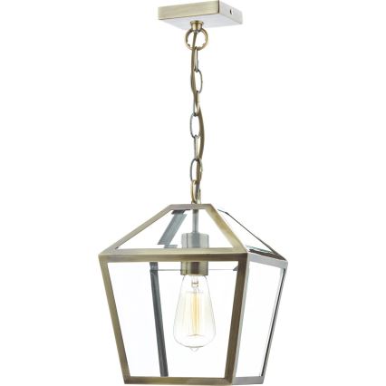 Där Lighting CHU0175 - Lustre sur chaîne CHURCHILL 1xE27/60W/230V en laiton