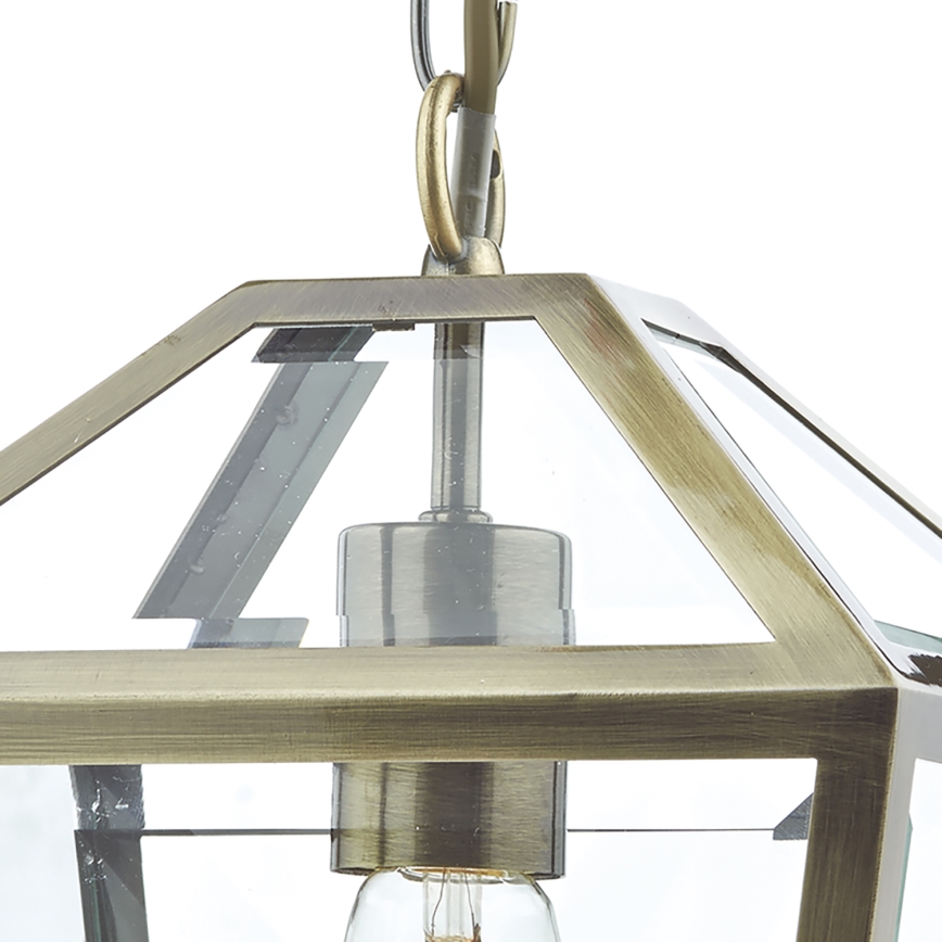 Där Lighting CHU0175 - Lustre sur chaîne CHURCHILL 1xE27/60W/230V en laiton