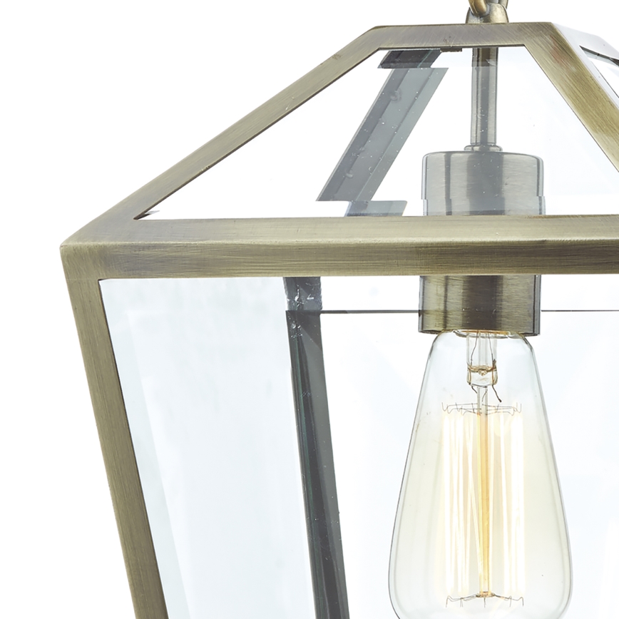 Där Lighting CHU0175 - Lustre sur chaîne CHURCHILL 1xE27/60W/230V en laiton