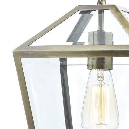 Där Lighting CHU0175 - Lustre sur chaîne CHURCHILL 1xE27/60W/230V en laiton