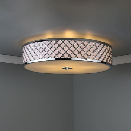 Där Lighting CIV5050 - Plafonnier CIVIC 5xE14/60W/230V Ø 50 cm chrome brillant