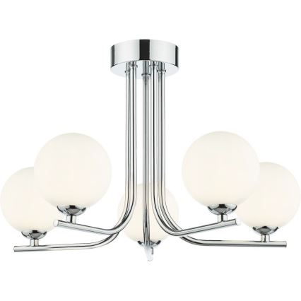 Där Lighting CRA5450-02 - Lustre sur tige CRADLE 5xG9/25W/230V chrome brillant