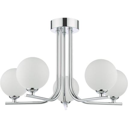 Där Lighting CRA5450-02 - Lustre sur tige CRADLE 5xG9/25W/230V chrome brillant
