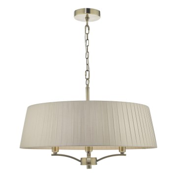 Där Lighting CRI0429 - Lustre à chaîne CRISTIN 4xE14/40W/230V laiton/taupe