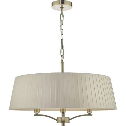 Där Lighting CRI0429 - Lustre à chaîne CRISTIN 4xE14/40W/230V laiton/taupe