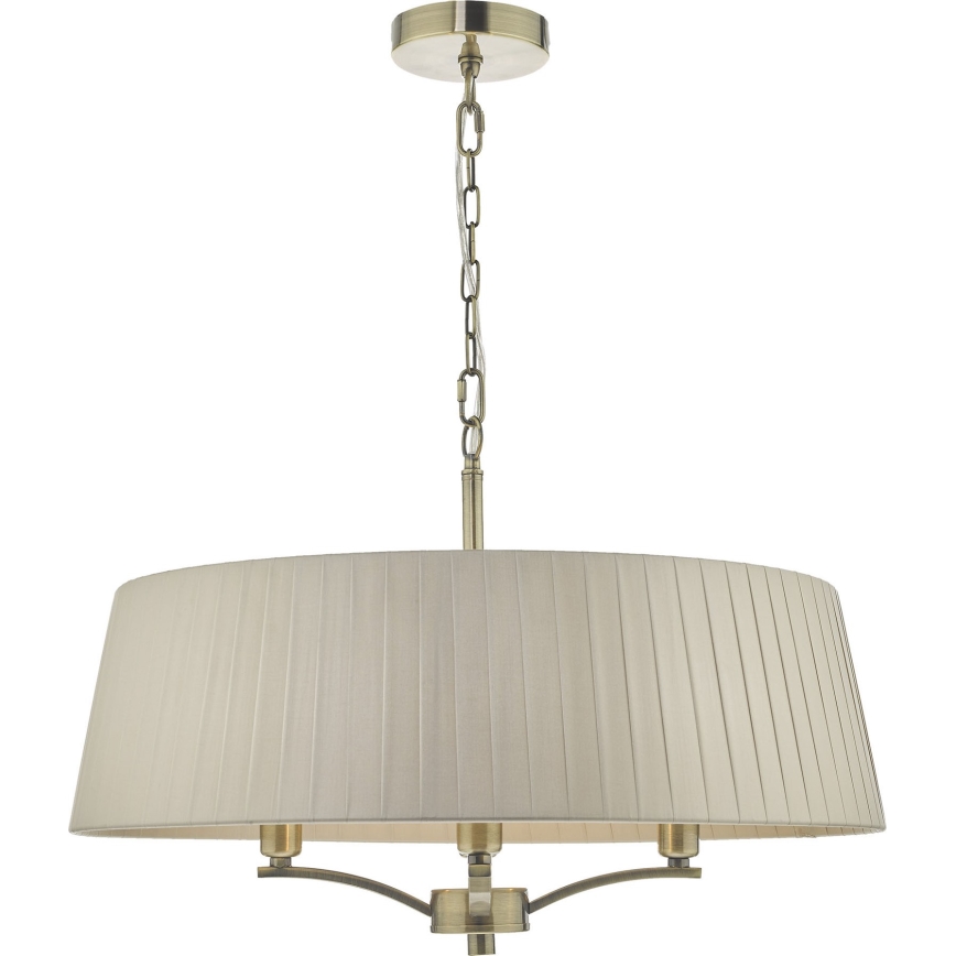 Där Lighting CRI0429 - Lustre à chaîne CRISTIN 4xE14/40W/230V laiton/taupe