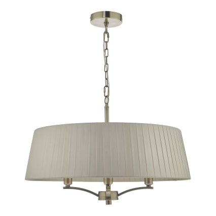 Där Lighting CRI0429 - Lustre à chaîne CRISTIN 4xE14/40W/230V laiton/taupe