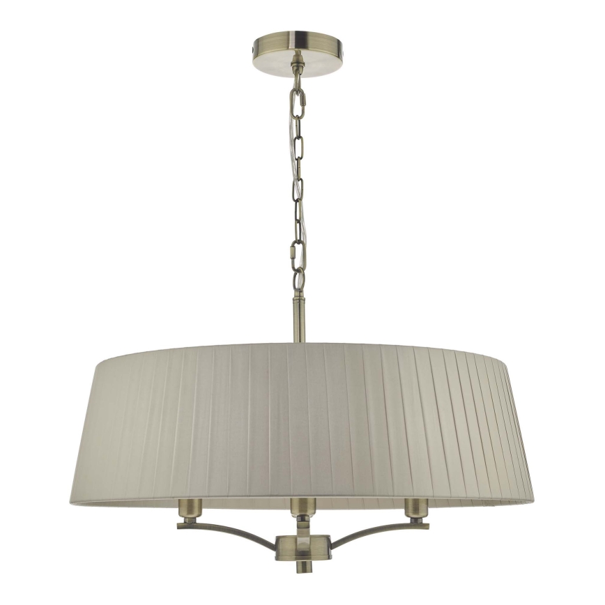 Där Lighting CRI0429 - Lustre à chaîne CRISTIN 4xE14/40W/230V laiton/taupe