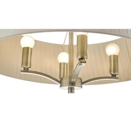 Där Lighting CRI0429 - Lustre à chaîne CRISTIN 4xE14/40W/230V laiton/taupe