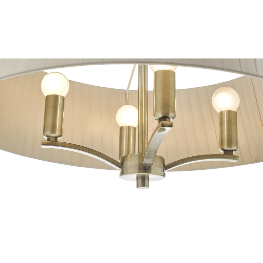Där Lighting CRI0429 - Lustre à chaîne CRISTIN 4xE14/40W/230V laiton/taupe