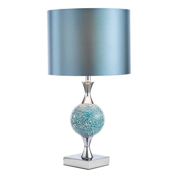 Där Lighting ELS4223 - Lampe de table ELSA 1xE27/40W/230V bleu/chrome brillant