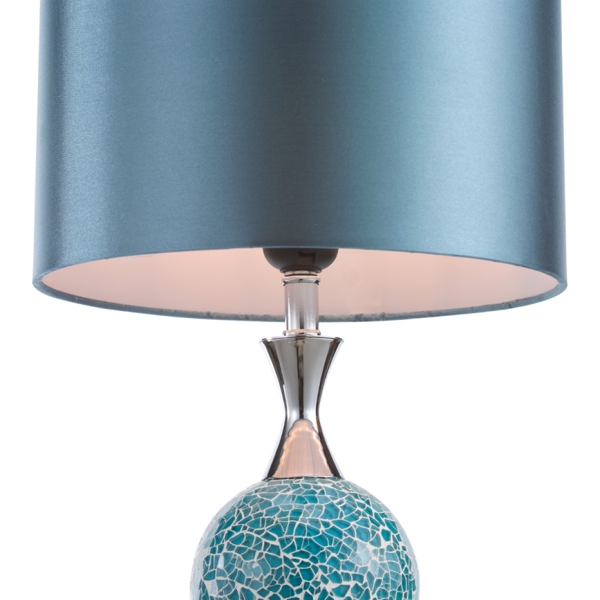 Där Lighting ELS4223 - Lampe de table ELSA 1xE27/40W/230V bleu/chrome brillant