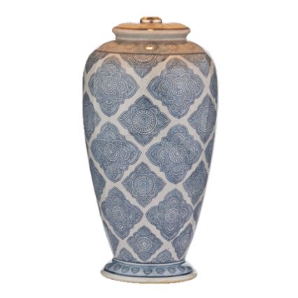 Där Lighting ELY4223 - Lampe de table ELY 1xE27/60W/230V bleue