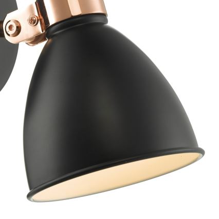 Där Lighting FRE0722 - Applique murale orientable FREDERICK 1xE14/40W/230V, noire