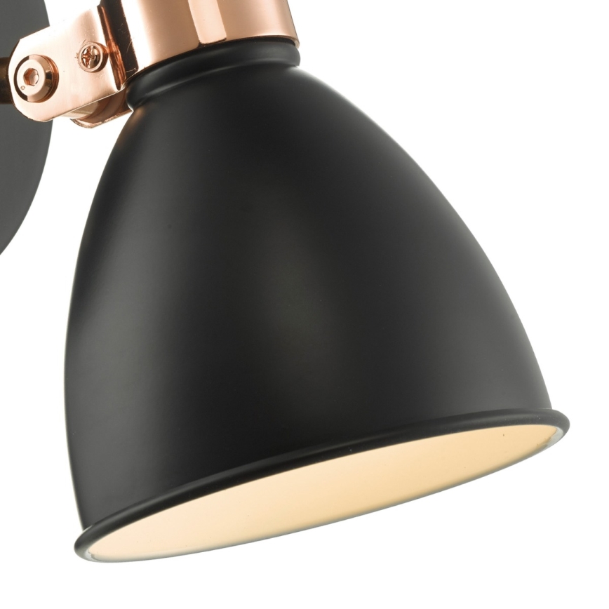 Där Lighting FRE0722 - Applique murale orientable FREDERICK 1xE14/40W/230V, noire