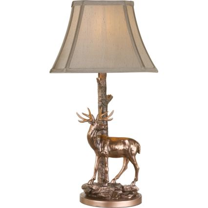 Där Lighting GUL5545-X - Lampe de table GULLIVER 1xE27/60W/230V beige/bronze