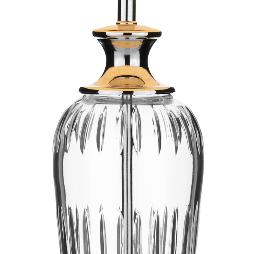 Där Lighting HIN4208 - Lampe de table HINTON 1xE27/60W/230V blanc/chrome poli