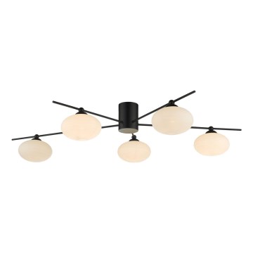 Där Lighting JAS5422 - Plafonnier JASPER monté en surface 5xG9/25W/230V noir