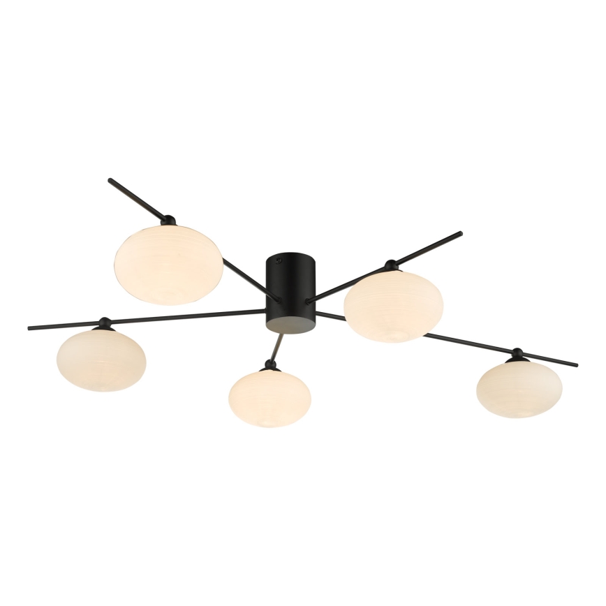Där Lighting JAS5422 - Plafonnier JASPER monté en surface 5xG9/25W/230V noir