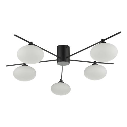 Där Lighting JAS5422 - Plafonnier JASPER monté en surface 5xG9/25W/230V noir