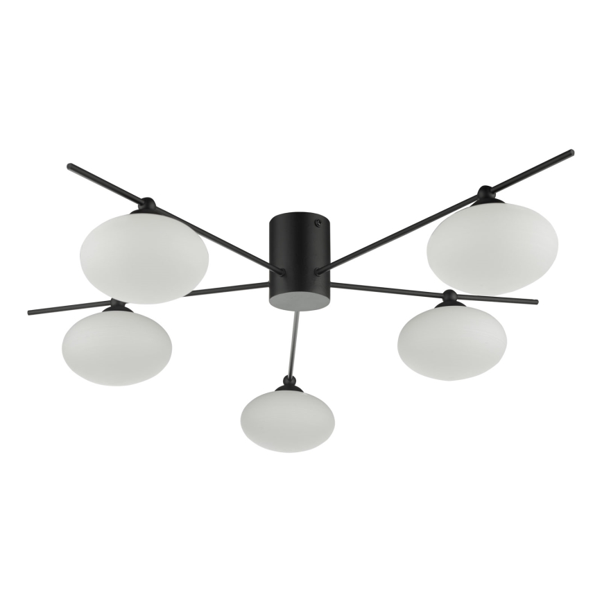 Där Lighting JAS5422 - Plafonnier JASPER monté en surface 5xG9/25W/230V noir