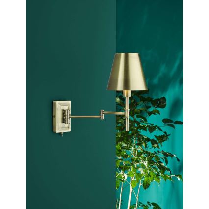 Där Lighting KEN0775 - Applique murale orientable KENSINGTON 1xE14/25W/230V laiton