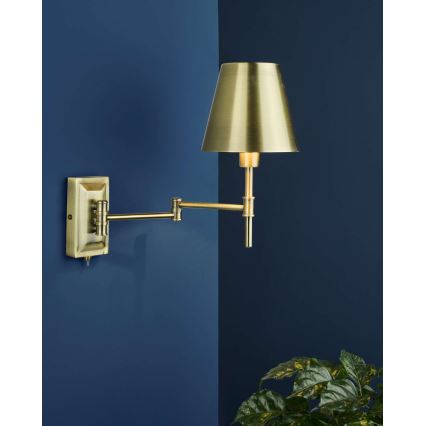 Där Lighting KEN0775 - Applique murale orientable KENSINGTON 1xE14/25W/230V laiton