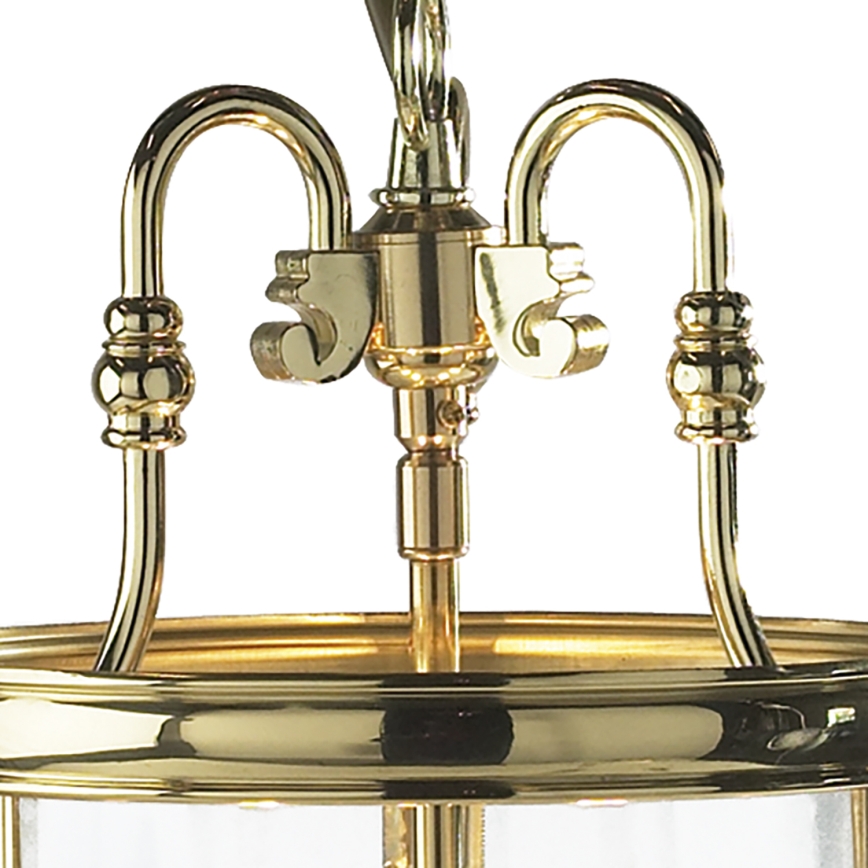 Där Lighting LAM0340 - Lustre LAMBETH suspendu sur chaîne, 3xE14/60W/230V, finition laiton