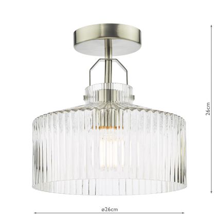 Där Lighting LEN4846 - Plafonnier LENKA 1xE27/60W/230V chrome mat