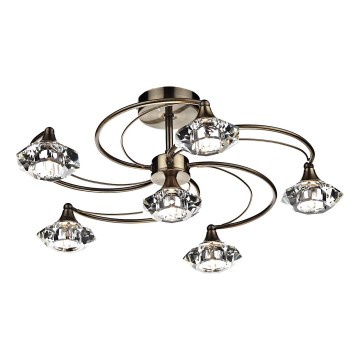 Där Lighting LUT0675 - Plafonnier LUTHER 6xG9/40W/230V laiton