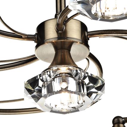 Där Lighting LUT0675 - Plafonnier LUTHER 6xG9/40W/230V laiton