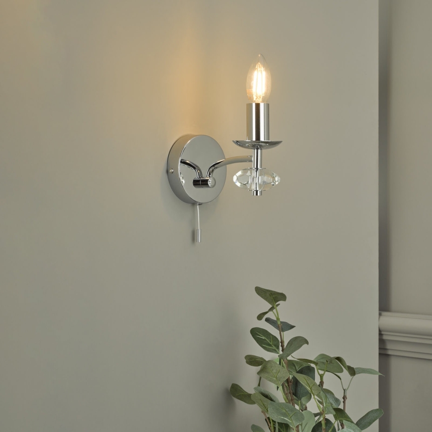 Där Lighting OLE0750 - Applique murale OLEANA 1xE14/40W/230V chromé brillant