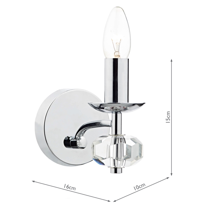 Där Lighting OLE0750 - Applique murale OLEANA 1xE14/40W/230V chromé brillant