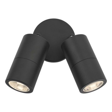 Där Lighting ORT0922 - Applique spot d'extérieur LED ORTEGA 2xGU10/5W/230V IP65 noir