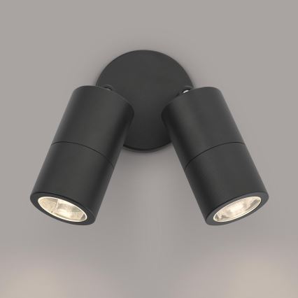 Där Lighting ORT0922 - Applique spot d'extérieur LED ORTEGA 2xGU10/5W/230V IP65 noir